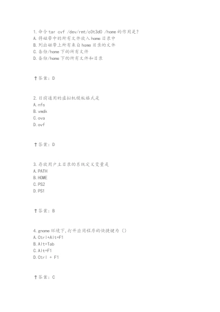 目前通用的虚拟机模板格式测试题