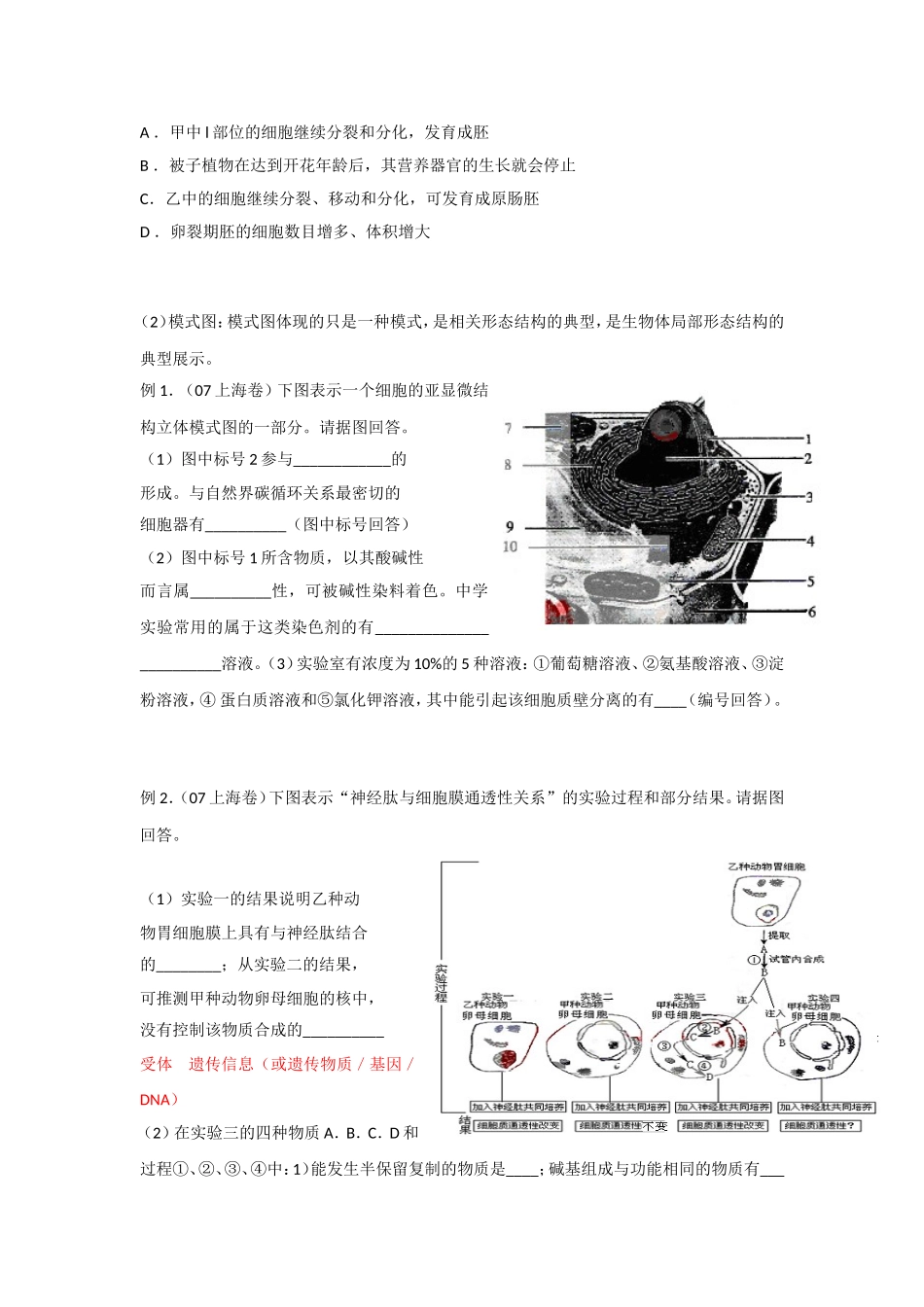 高中生物图表题解题方法梳理汇总_第2页
