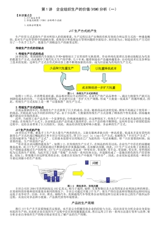 企业组织生产的价值(VSM)课程知识点梳理汇总
