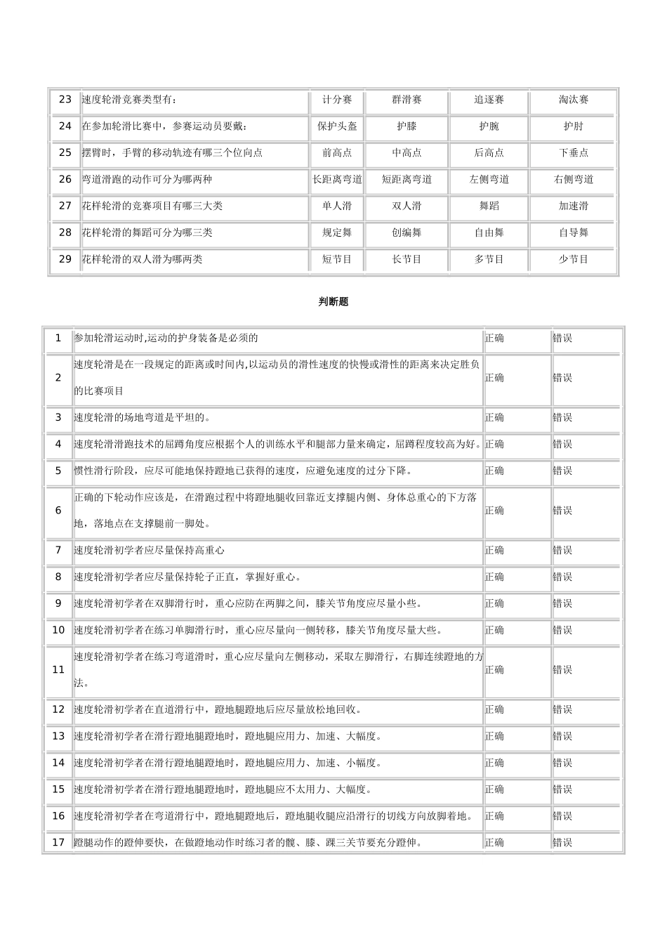 正确的直道滑跑姿势上体与地面的夹角是单选题_第3页