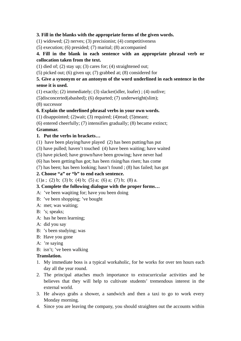 综英3课后答案 Unit 1 Fresh start_第3页