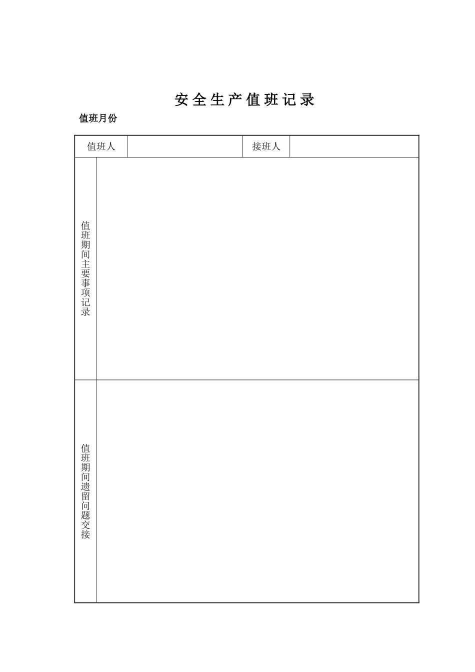 安全生产值班记录_第1页
