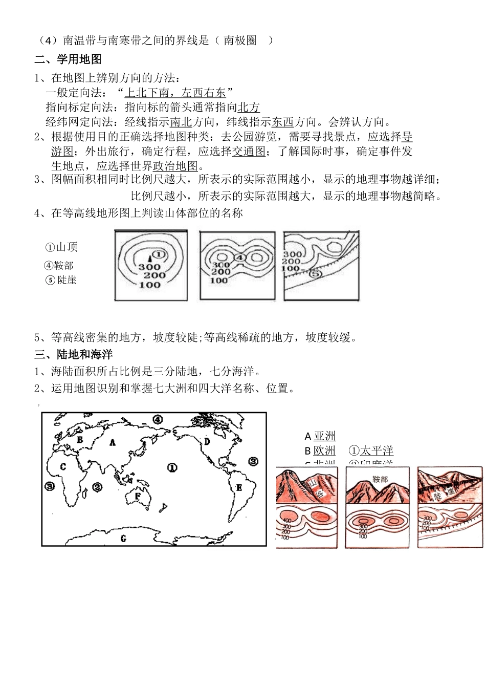 初中地理结业考试考点梳理汇总_第2页
