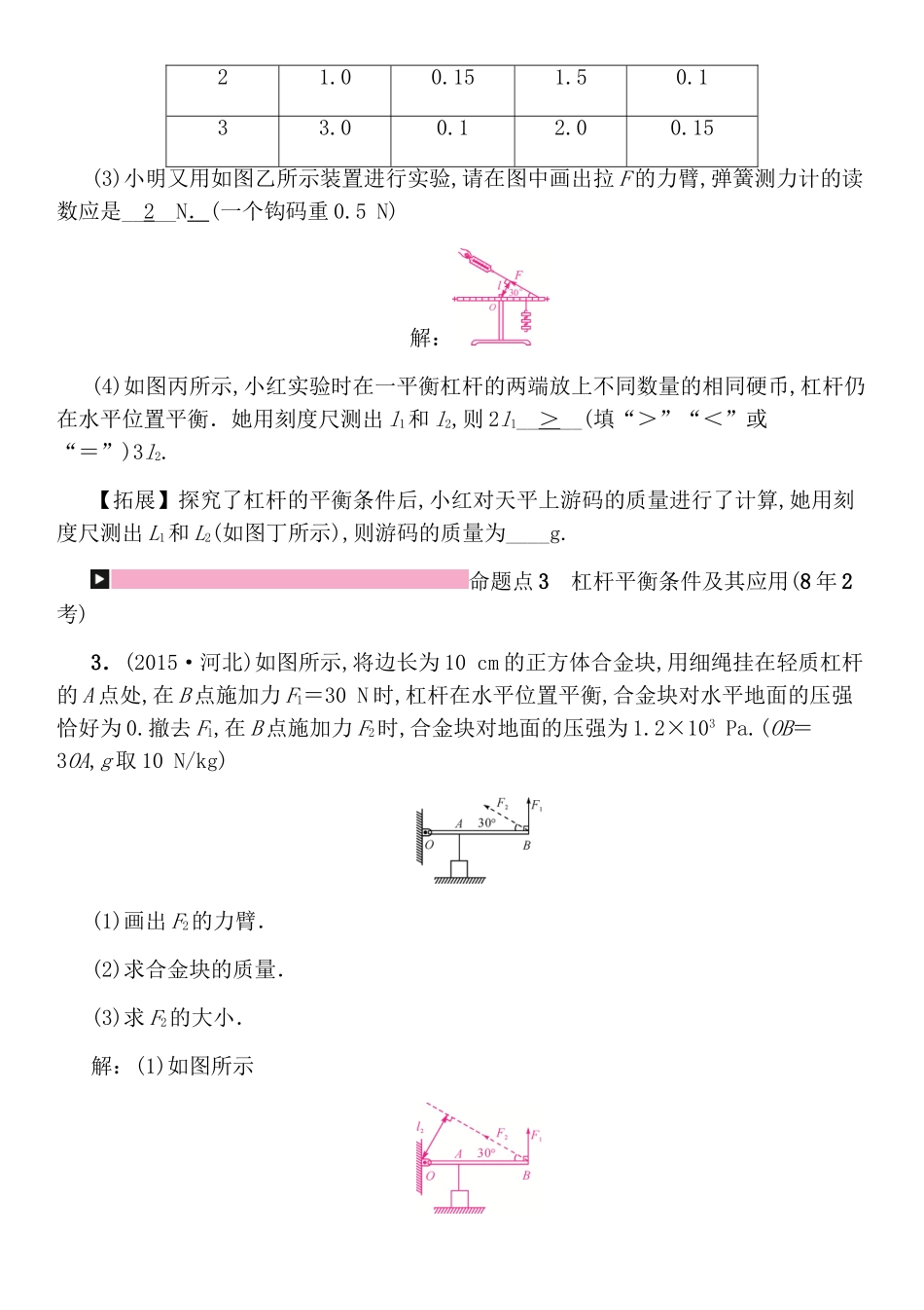 第14讲 简单机械测试练习题_第2页
