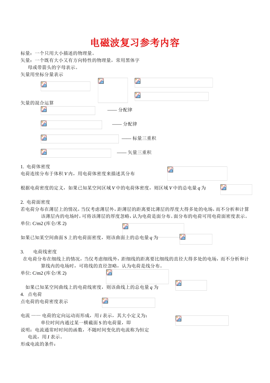 电磁波复习参考内容_第1页