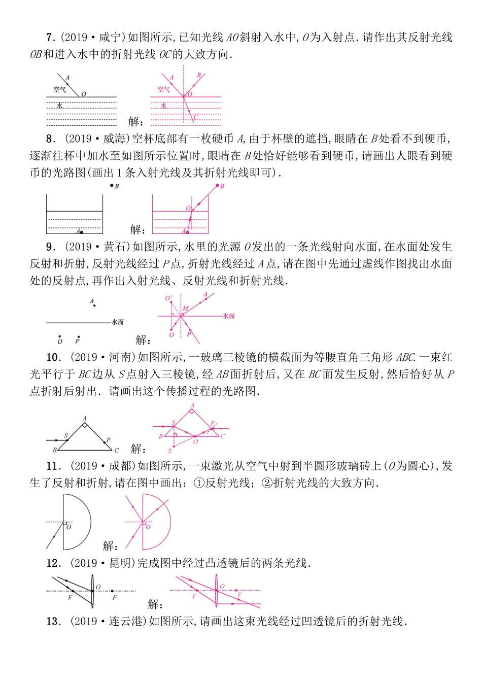 题型复习高考物理光学力学等作图题_第2页