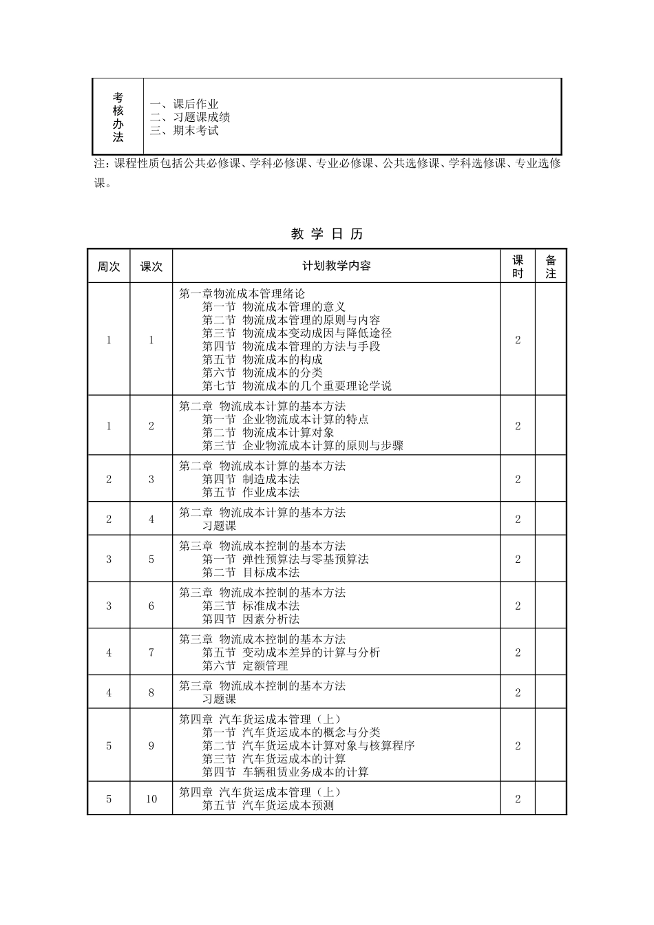 物流成本管理课程教学教案_第2页