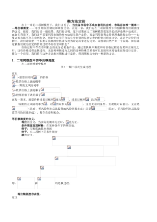 鞅方法定价知识点梳理汇总