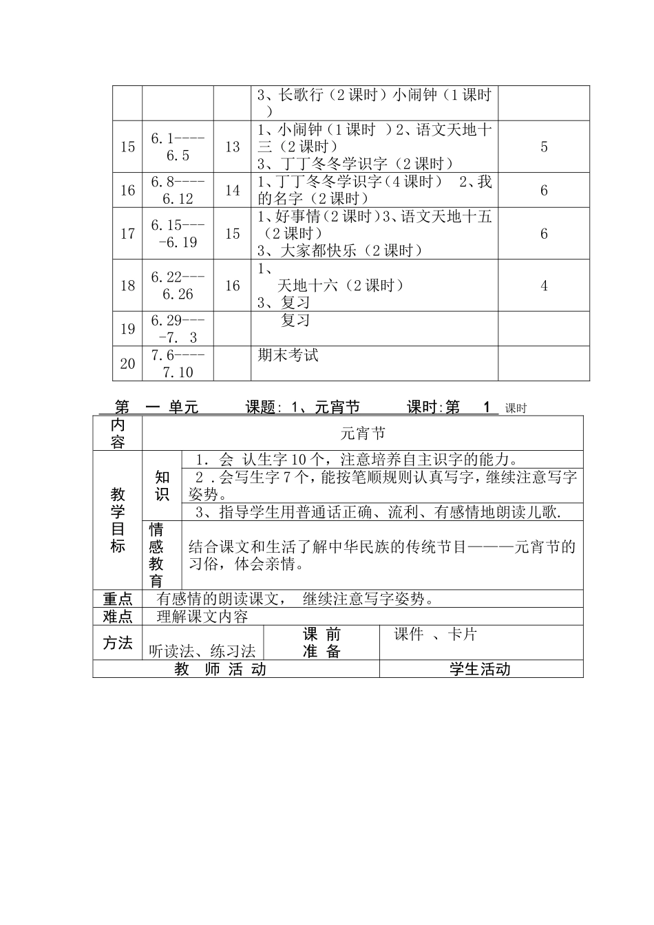 一年级语文课时安排计划_第2页