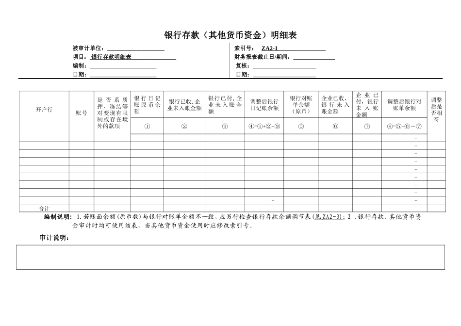 货币资金审定表_第3页