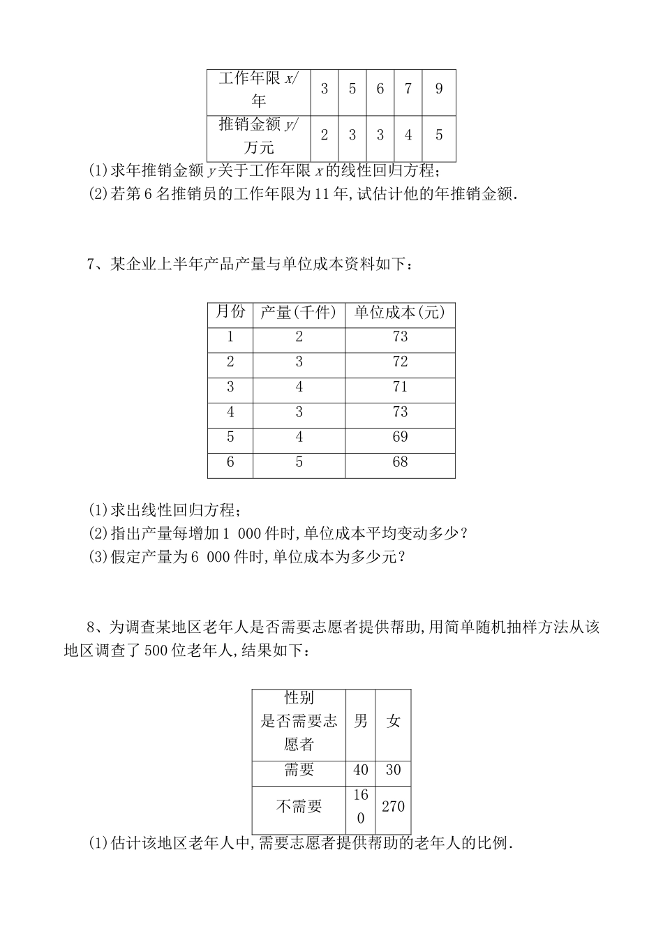 高考线性代数测试练习187题_第3页