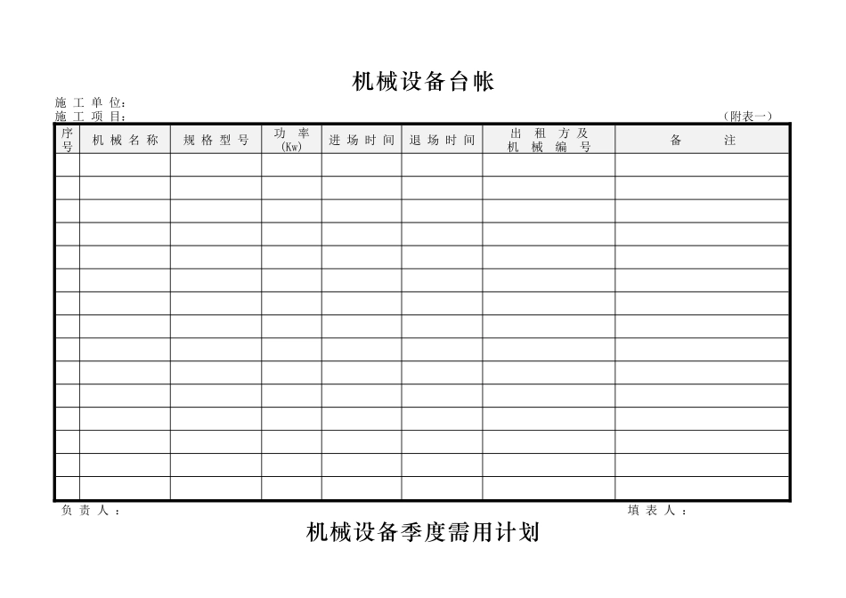 机械设备台帐_第1页