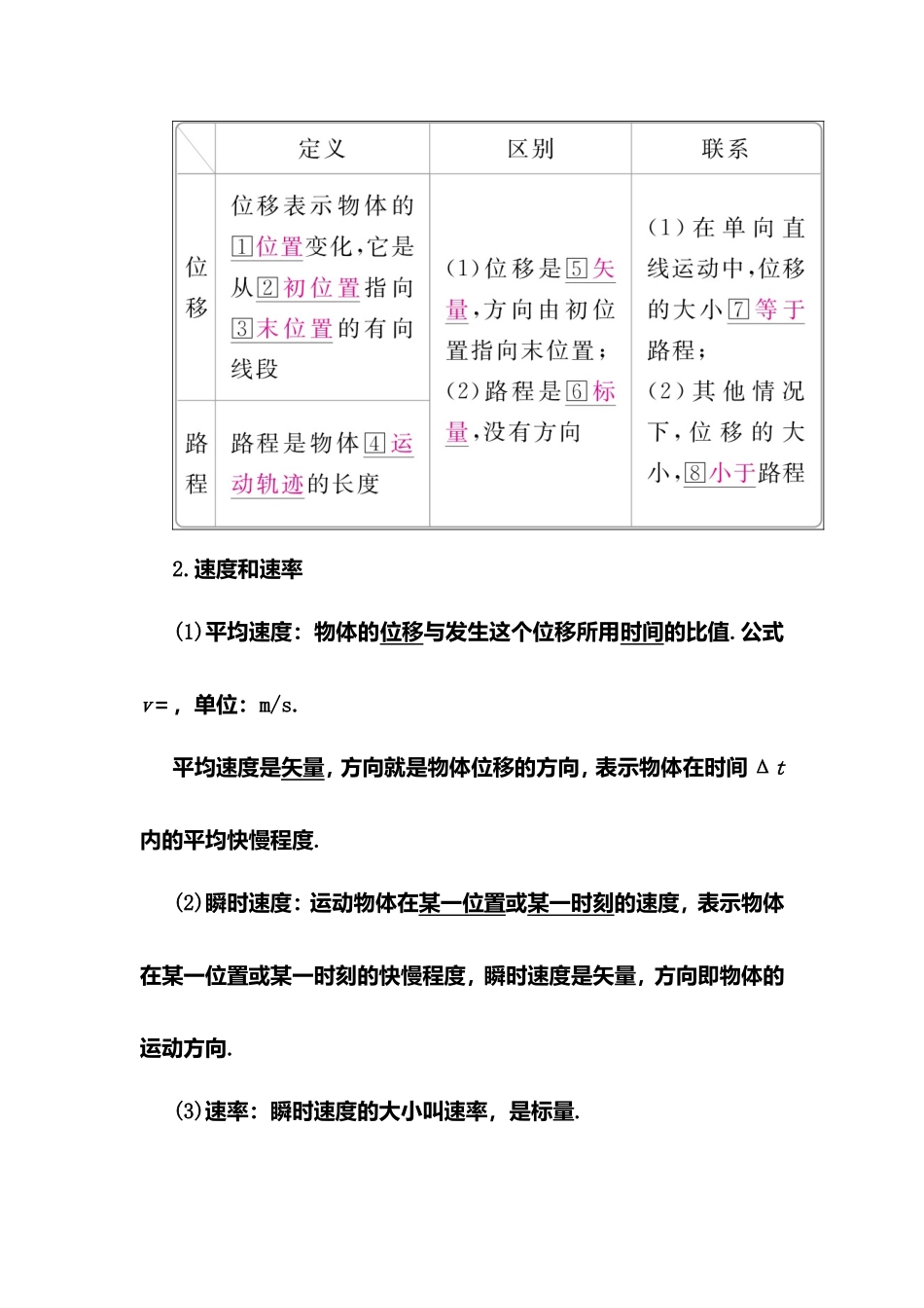 描述运动的基本概念测试练习题_第2页