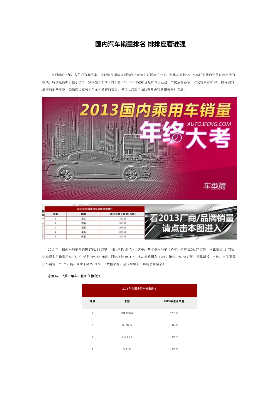 国内汽车销量排名排排座看谁强_第1页