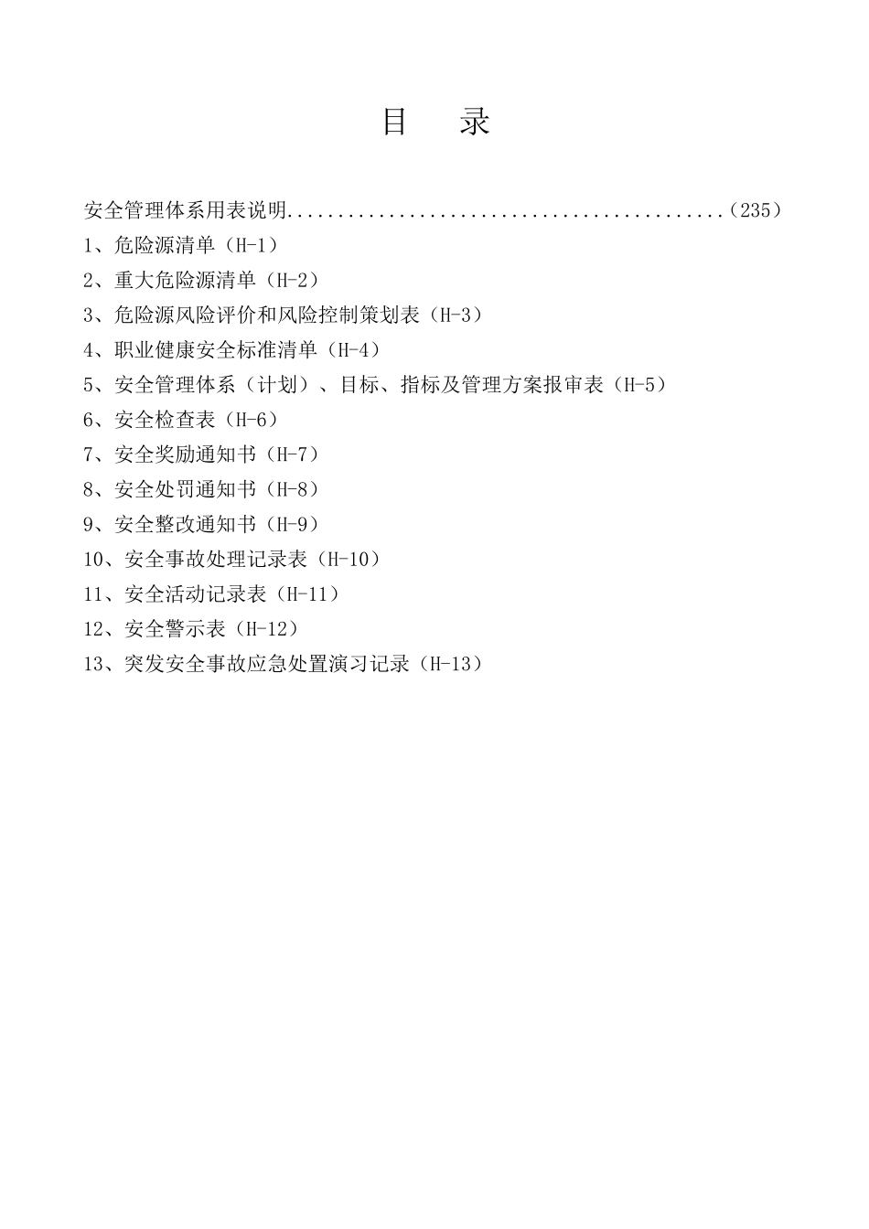 安全管理体系用表_第2页