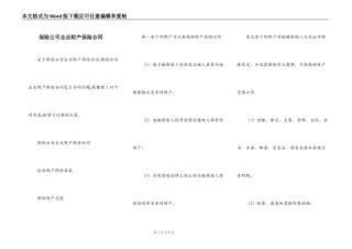 保险公司企业财产保险合同