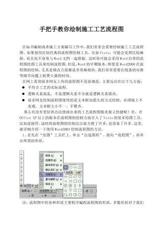 手把手教你绘制施工工艺流程图