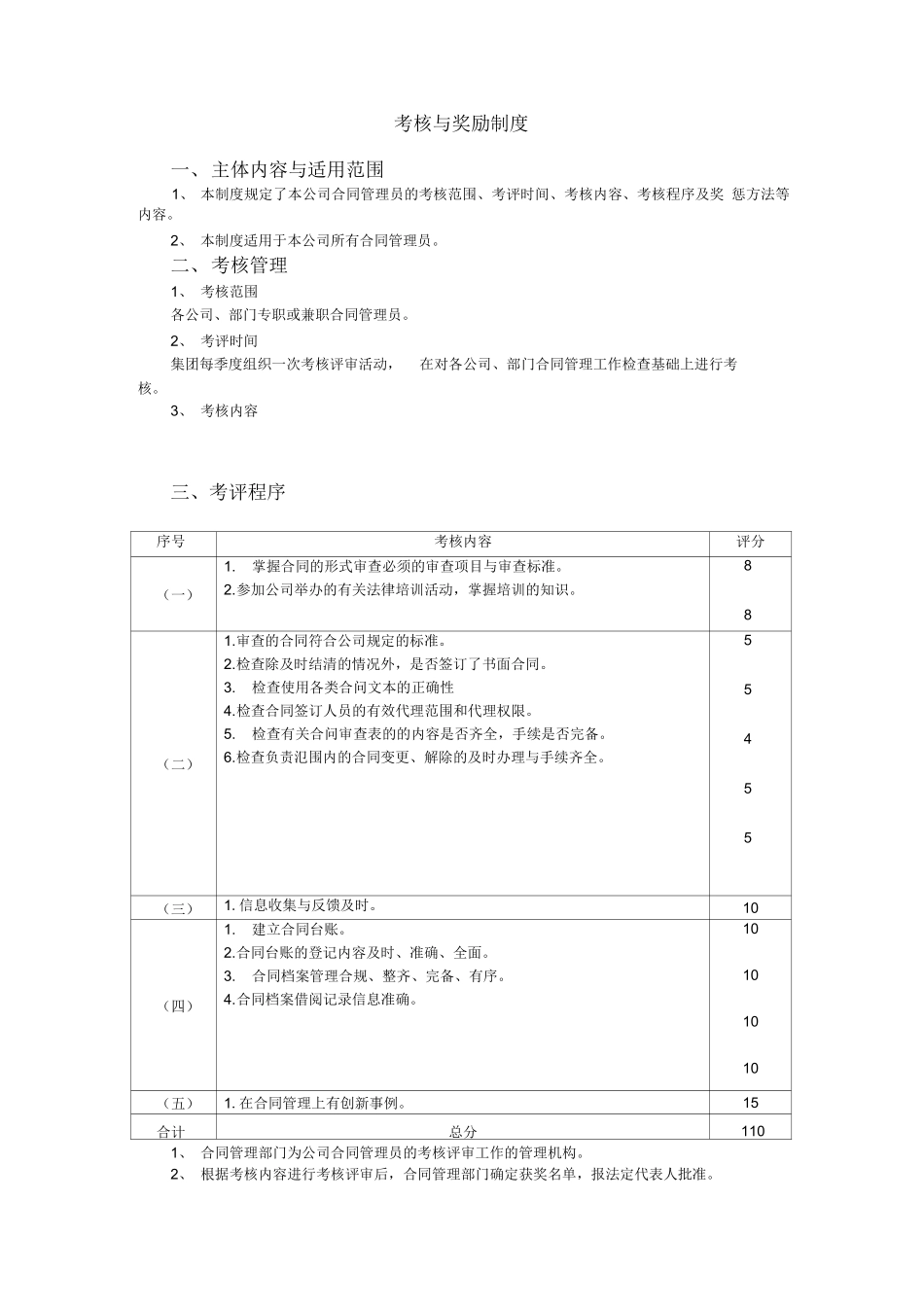 合同管理员考核与奖励办法_第2页