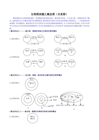 生物图表题之概念图（关系图）