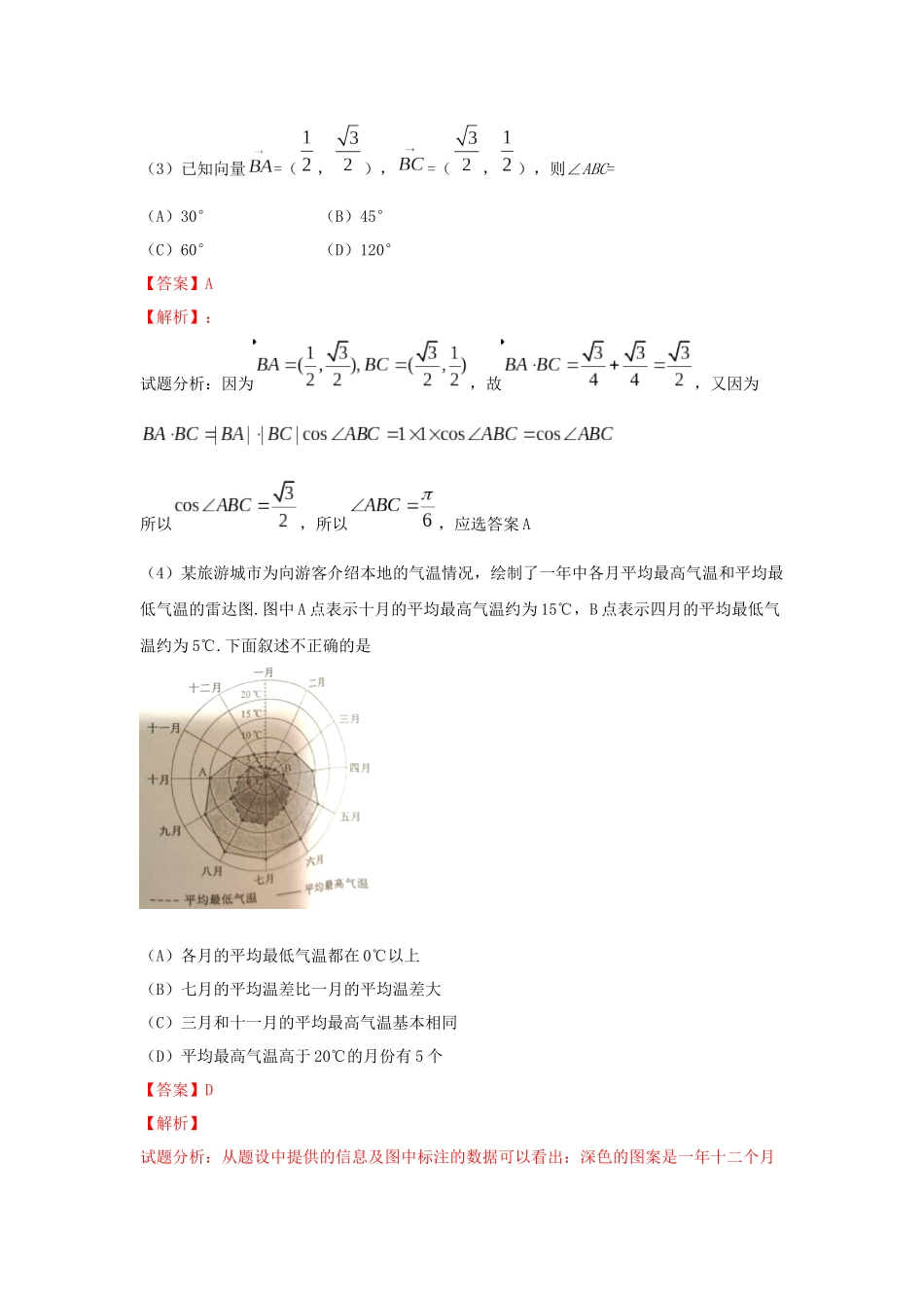 全国文科数学普通高等学校统一招生考试_第2页