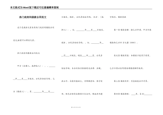 热门政府间借款合同范文