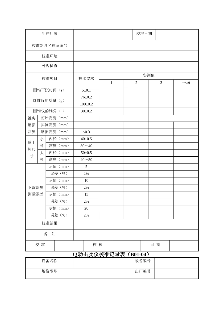 土工标准筛校准记录表_第3页