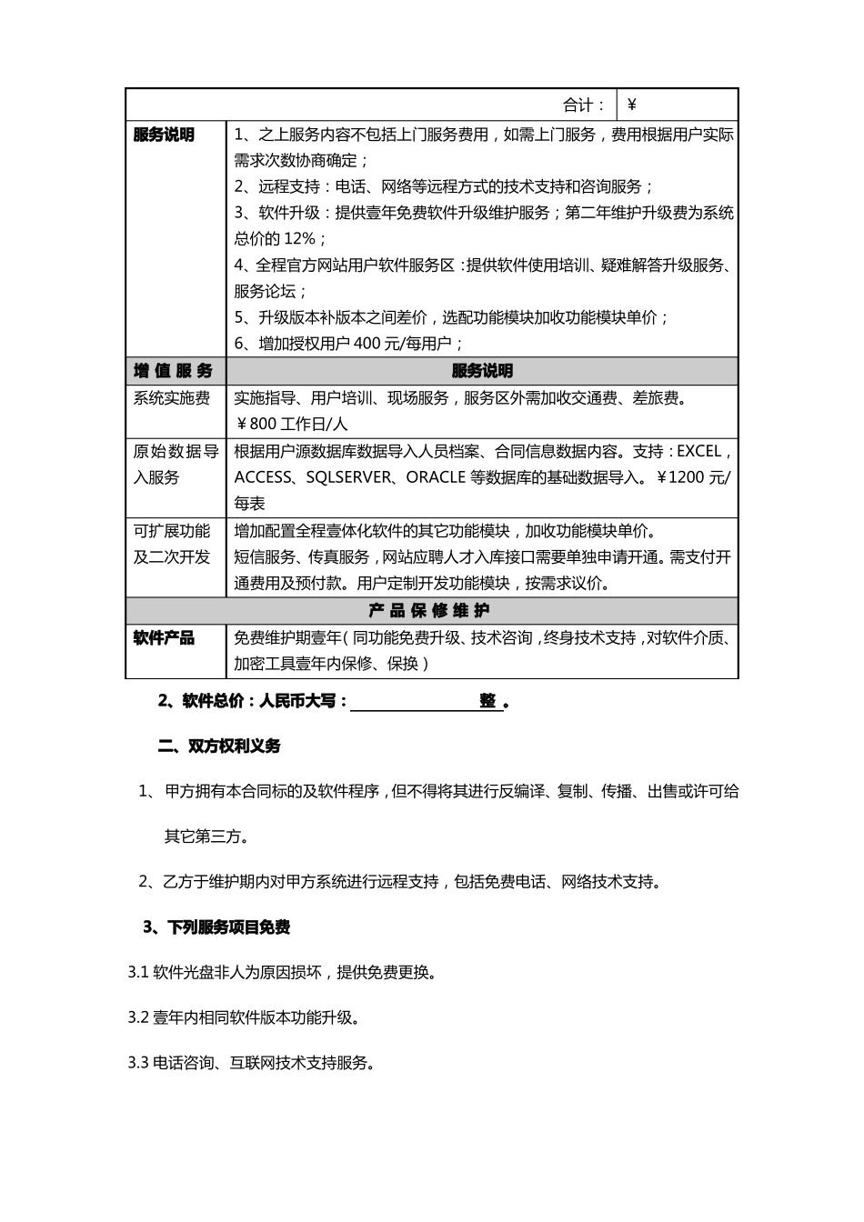 全程一体化软件购买合同_第3页
