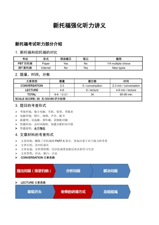 新托福强化听力讲义