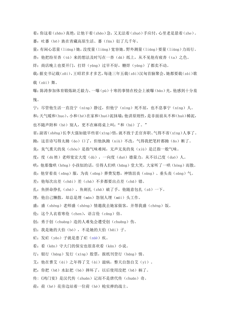 中考专项复习　字音、字形知识清单汇总_第3页