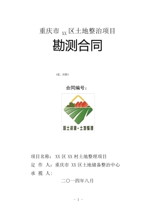 土地整理项目测绘合同