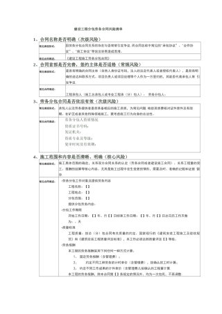 劳务分包合同风险