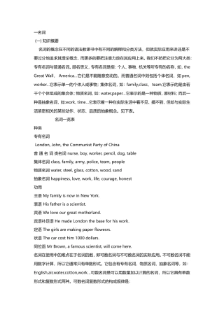 英语高考名词知识点梳理汇总