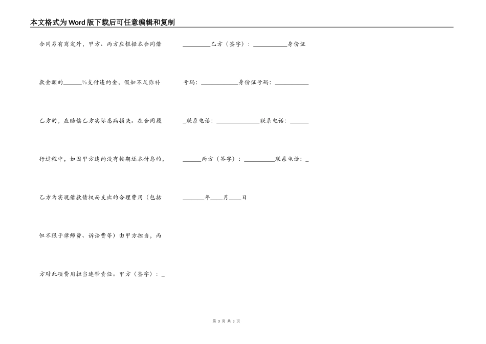 网签版个人借款合同样式_第3页