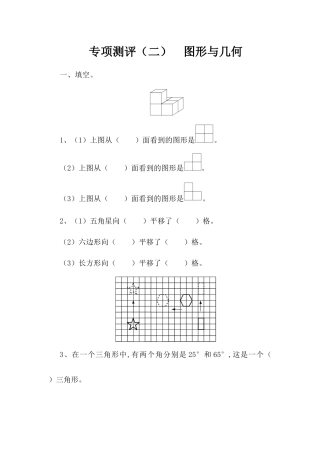专项测评 图形与几何