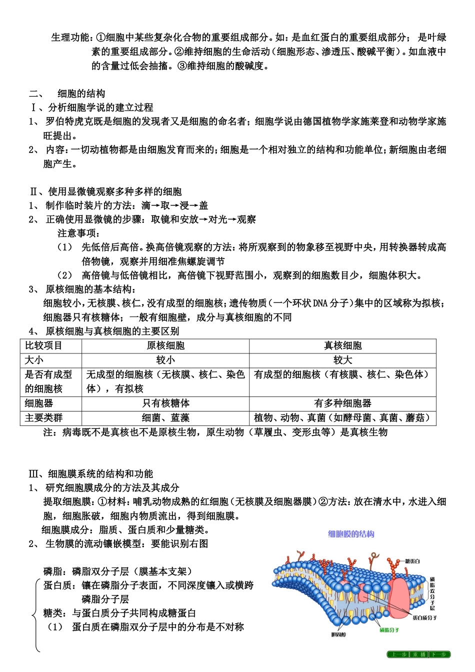 生物必修一细胞的分子知识整理_第3页