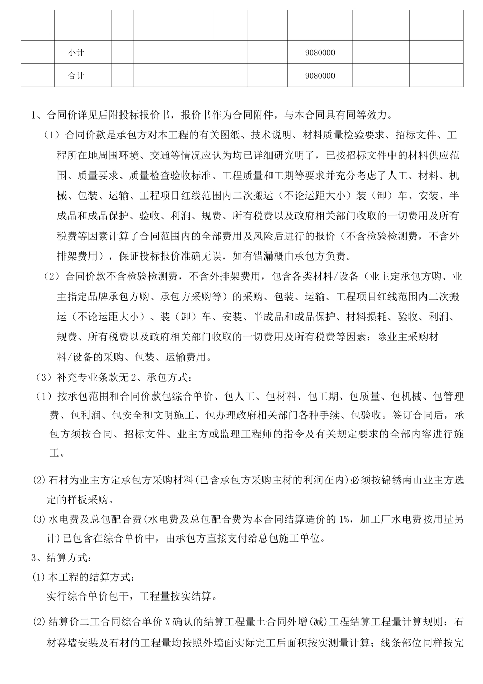 外立面石材干挂铝板施工合同_第3页