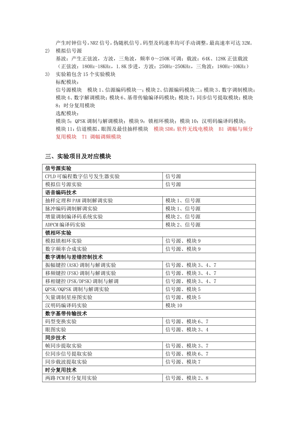 通信原理综合实验室配置方案（产品型号：LTE-TX-02E）_第2页