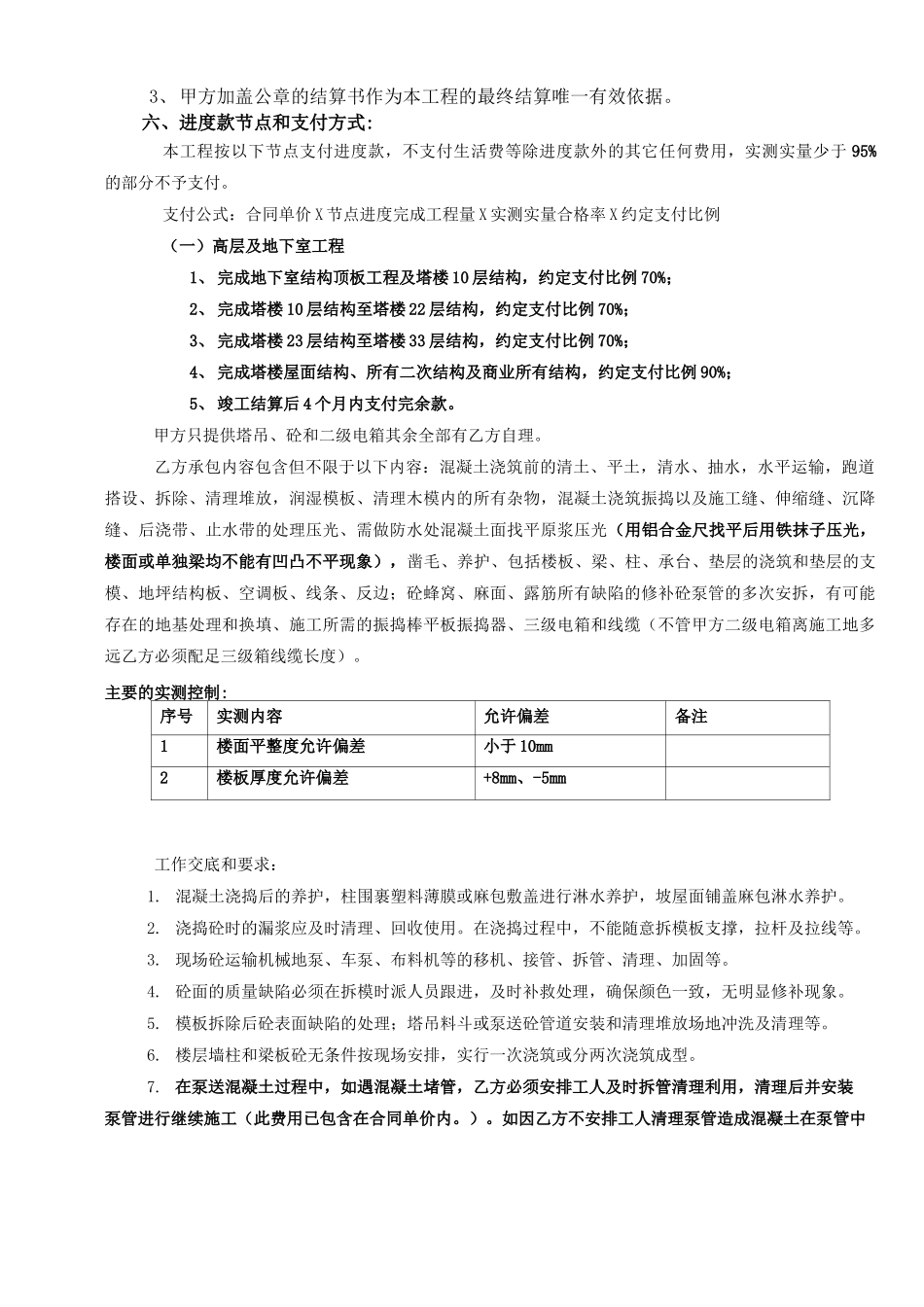 混凝土工劳务承包合同_第2页