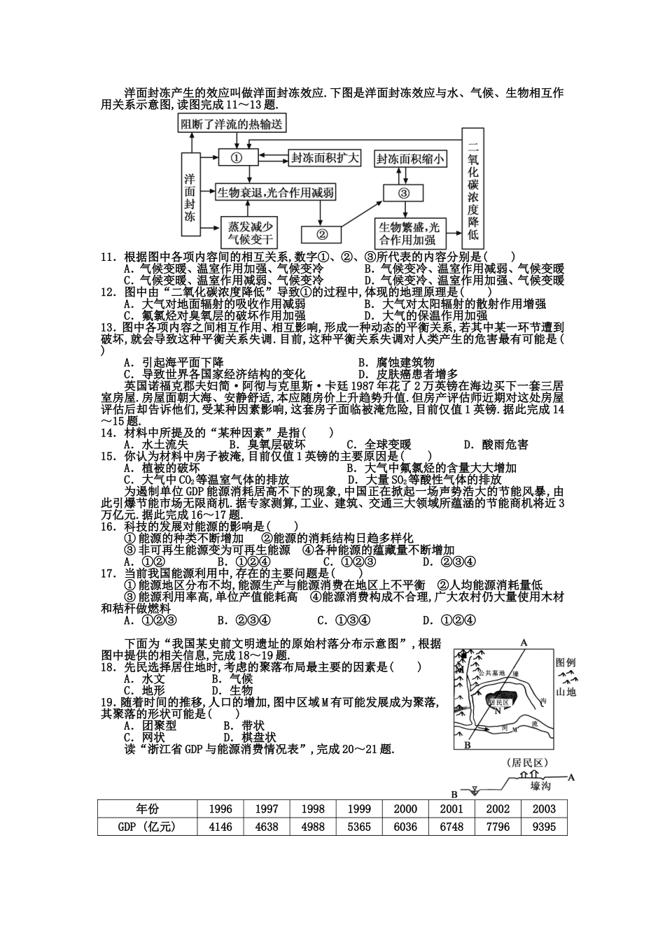第四章自然环境对人类活动的影响测试题_第2页