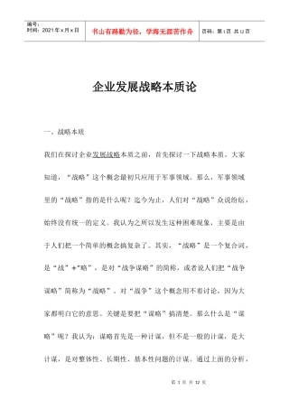 企业发展战略本质理论(doc 9)