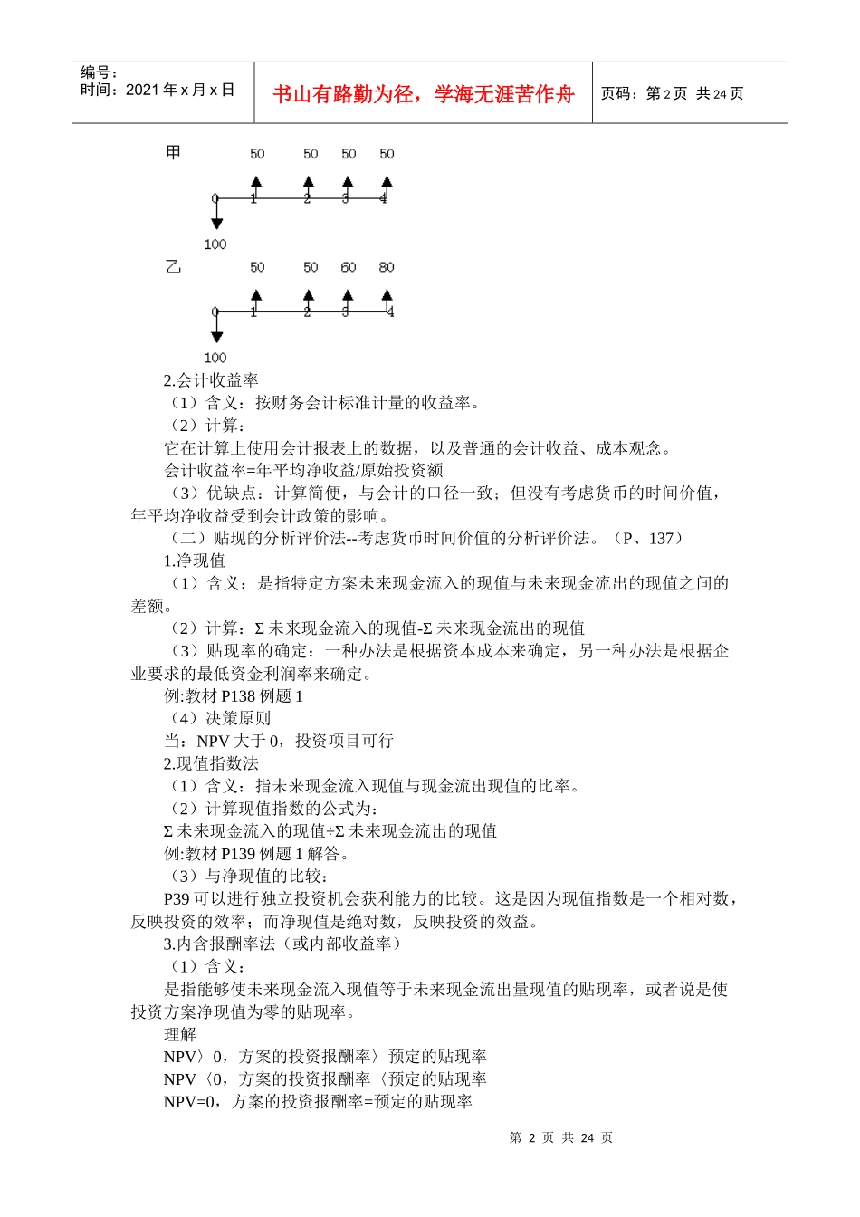 企业投资管理知识讲义_第2页