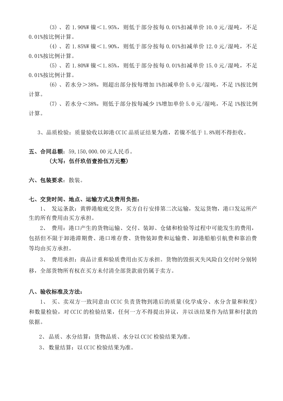 红土镍矿合同模板_第2页
