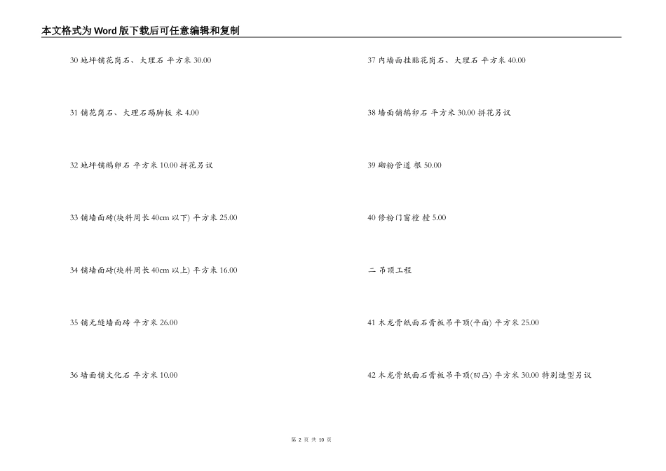 家庭装修合同预算清单_第2页