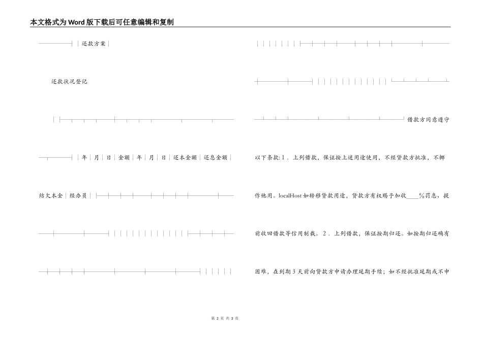 中国农业银行信用借款合同_第2页