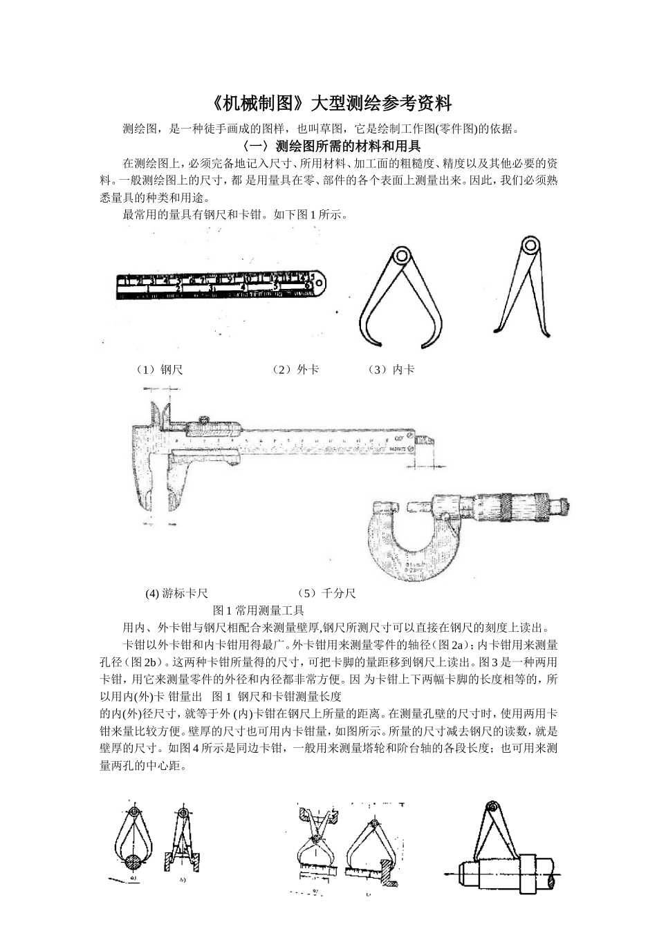 《机械制图》大型测绘参考资料_第1页