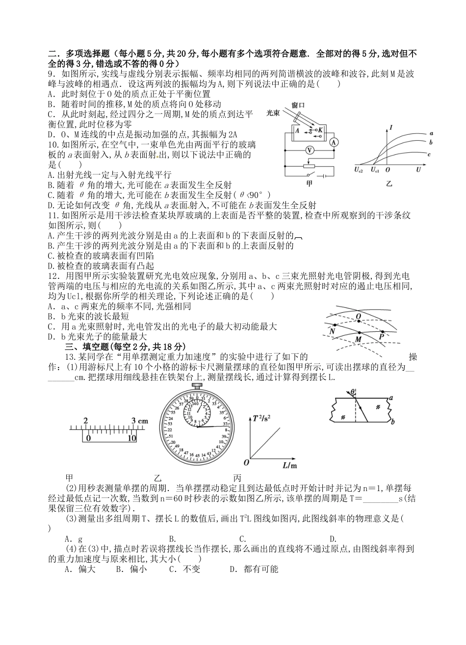 甘肃省民勤县第一中学高二物理下学期期中试题_第2页