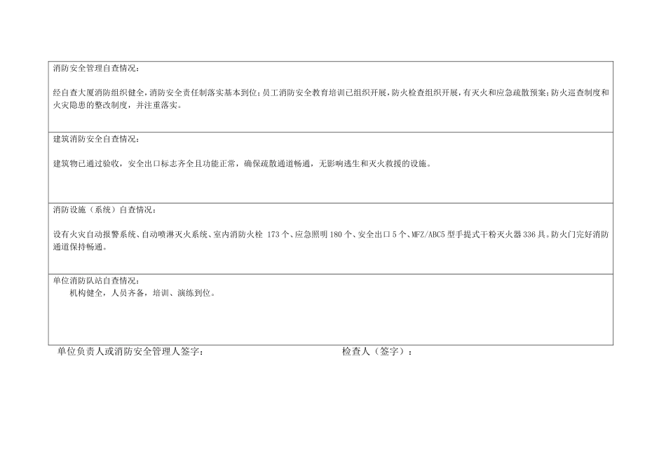 重点单位消防安全自查记录表（民用）_第2页