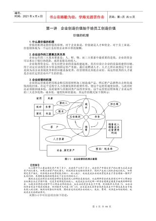 企业创造价值始于给员工创造价值