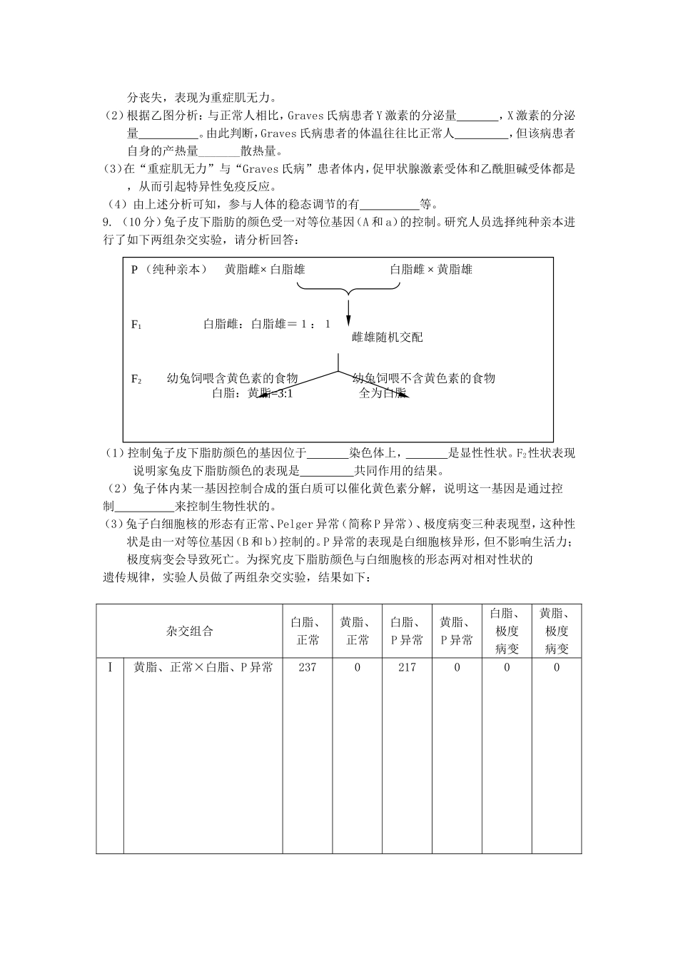 高三下学期第三周考试试卷_第3页