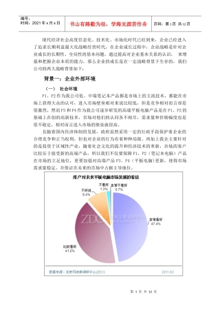 企业战略背景